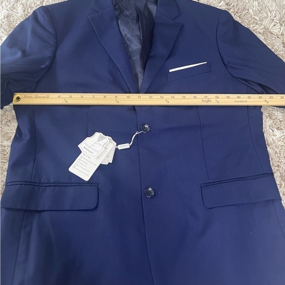 Wehilion Men's Premium Classic Navy Suit Jacket Separate Coat-Regular XXL - Picture 10 of 13
